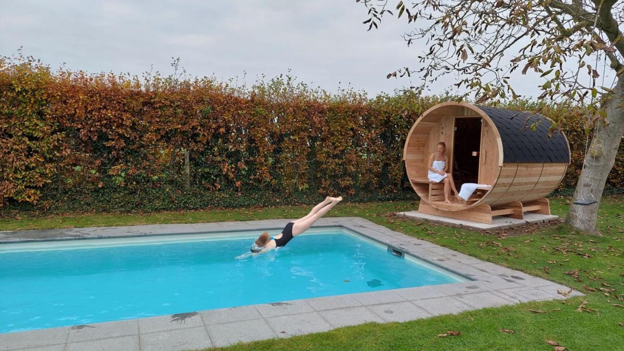 vakantiewoning Alicia met zwembad en sauna Koekelare Buitenkant foto